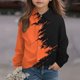 thumbnail image 5 of Blusa y camisa de manga larga con cuello vuelto Zhongda para niños, cárdigan de manga larga estampado, jersey, camisa base para niña, top de poliéster, 5 of 7