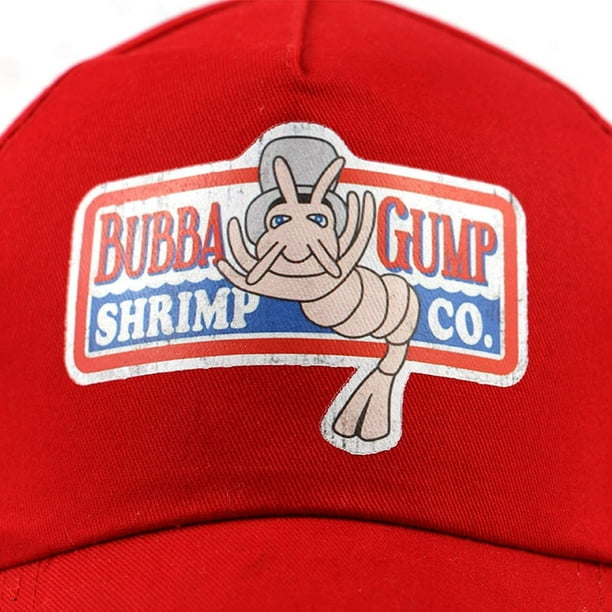 Casquette de baseball réglable Bubba Gump Chapeau de crevettes Halloween  Cos Gump Cap Printing (Réglable, Red-Mesh) 