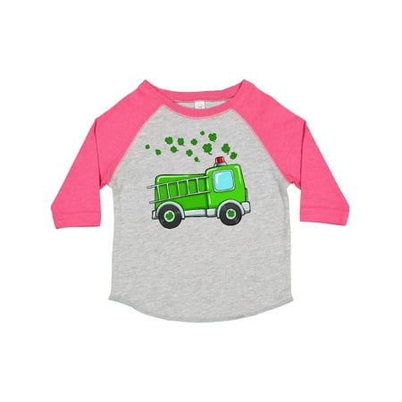 

Inktastic St. Patrick s Day Green Fire Truck with Clovers Gift Toddler Boy or Toddler Girl T-Shirt