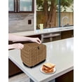 thumbnail image 3 of Vintage Rattan Toaster Cover 4 Slice, Large Kitchen Appliance Covers, Minimalist Abstract Wicker Texture Brown Toaster Oven Cover with Loop, Bread Machine Cover Polyester Dust Cover Protection, 3 of 4