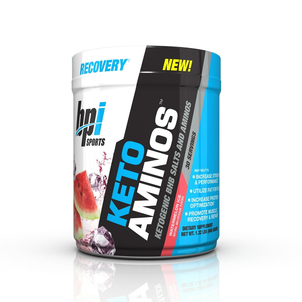 BPI Sports Keto Aminos, Ketogenic BHB Salts & Amino Acids, Watermelon Ice, 30 Servings Walmart