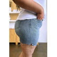 thumbnail image 4 of Judy Blue Full Size High Waist Raw Hem Denim Casual Jean Shorts Style #: 15251 - Rosa Apparel, 4 of 11