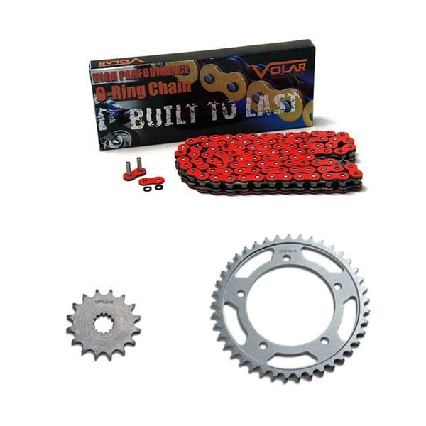 Volar O-Ring Chain and Sprocket Kit Red for 2006-2008 Yamaha YZF R1