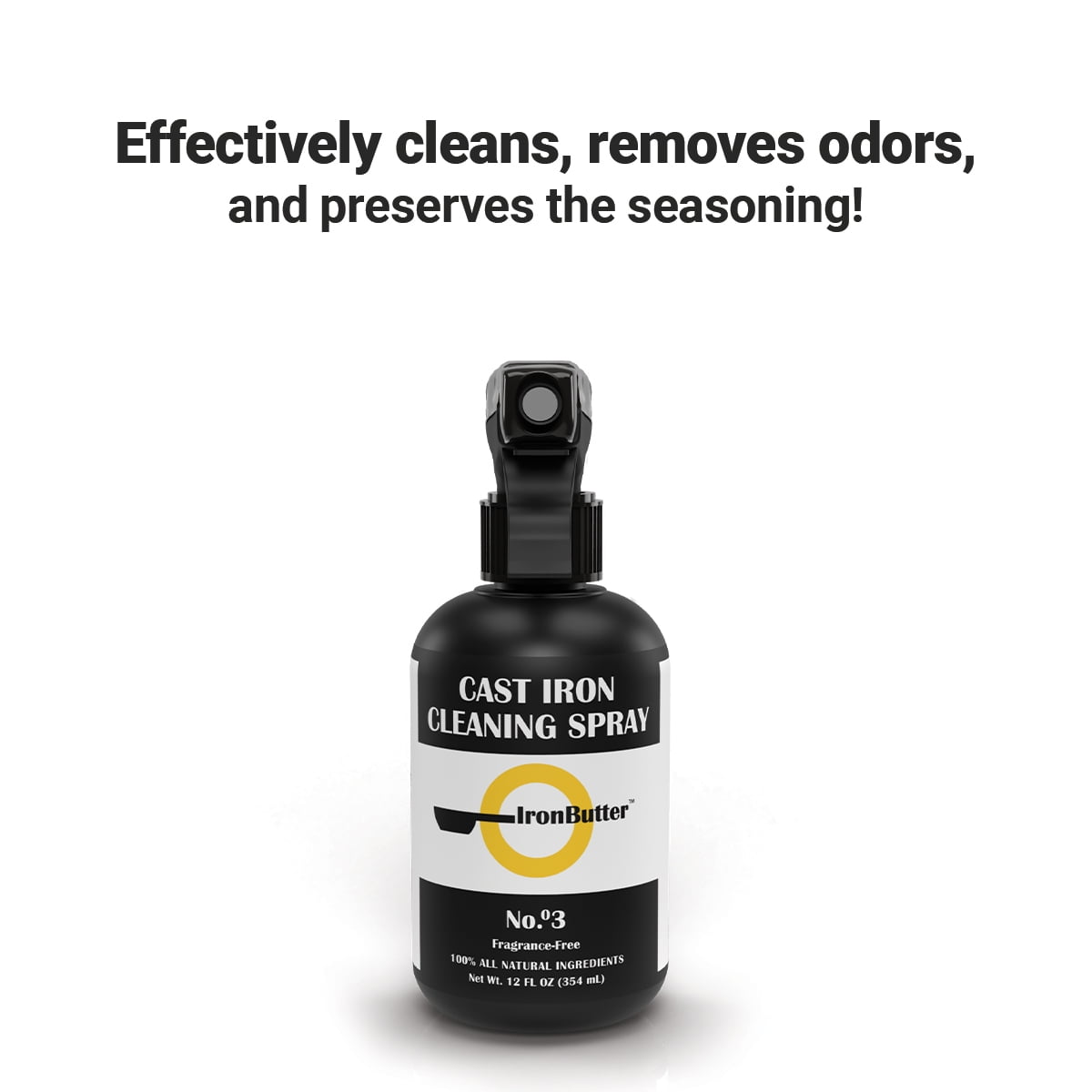 IRONBUTTER Cast Iron Soap Spray (12 Fl oz) 100% All Natural Ingredients (2 pack)
