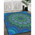 thumbnail image 2 of Ahgly Company Indoor Rectangle Patterned Blue Jay Blue Area Rugs, 2' x 5', 2 of 6