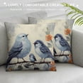 thumbnail image 3 of Creowell Birds Babies Floral Pattern Pillow Covers for Indoor Outdoor Couch Sofa - High-Quality 1PC 12x12in, 3 of 5