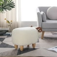 thumbnail image 4 of Decorative Animal Storage Stool for Kids, Durable Storage Wood Foot Stool Rest Legs, Bedroom Furniture, White Sheep Footstool Look, Cartoon Chair for Home with Solid Wood Legs, 4 of 7