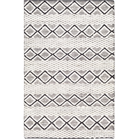 BoutiqueRugs Mescal Bohemian, Transitional Area Rug - Cream, Black - 6' x 9'