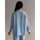 thumbnail image 4 of Conjuntos Casuales de Mujer para Estar en Casa, Camisas de Larga con Botones y Pantalones de Pierna , Chándal Azul S, 4 of 9