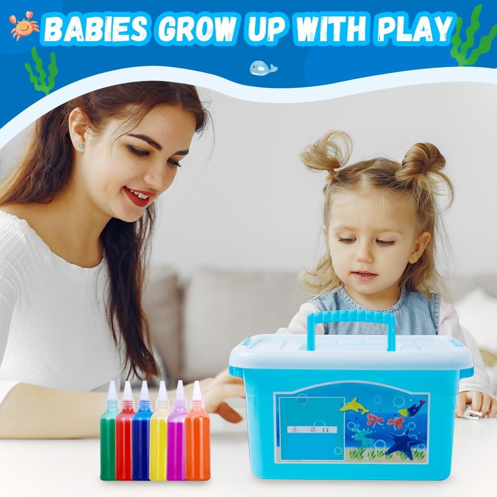 Magic Water Gel Toy Kit, DIY Glow in The Dark Sensory Craft for Kids, Create Your Own Aqua Fairy Gels with Molds & Magic Powder, Creative Art STEM Activity for Boys & Girls
