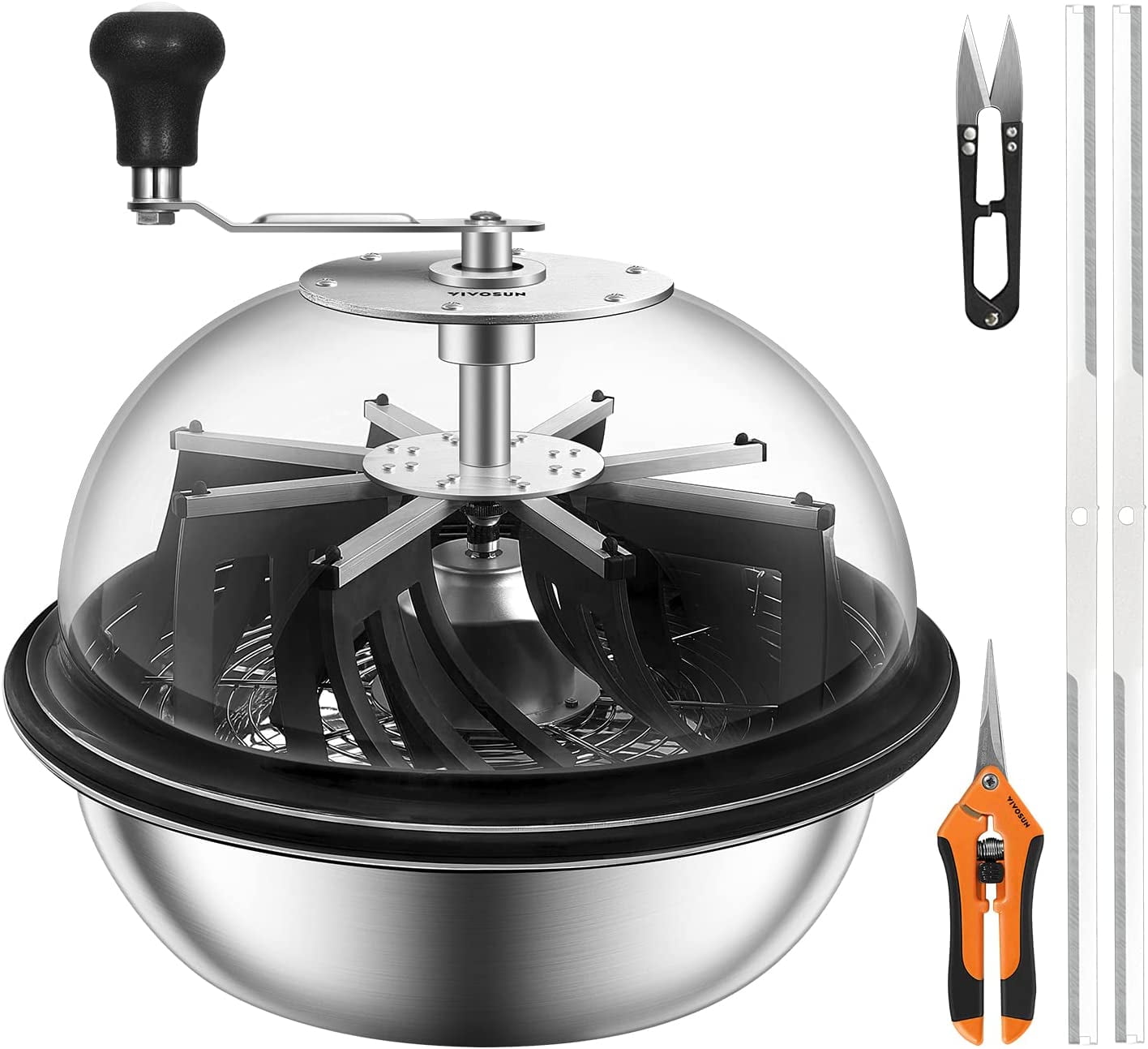 VIVOSUN 16in Bud Leaf Bowl Trimmer with Blades for Spin Metal Gear Box (Upgraded Version) - Walmart.com
