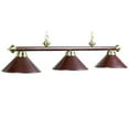 thumbnail image 1 of Billiard Lights With Brown Leather Shades, 1 of 1