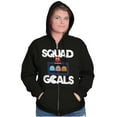 thumbnail image 4 of PACMAN Ghosts Squad Goals BFF Besties Unisex Plus Size Zip Hoodie Brisco Brands 3X, 4 of 6