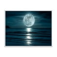 thumbnail image 1 of Designart Super Moon Over The Sea I FLOAT FRAME WALL ART, 1 of 4