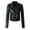 Black, variant on Women Ladies Fashion Coat Jacket The Belt Fashion Leather Cool Zipper Decoration Jacket Racing Style Biker Jacket