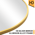 thumbnail image 2 of 64"x21" Modern Arched Aluminum Alloy Frame Full Length Mirror Floor Mirror with Stand,Gold, 2 of 7