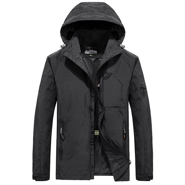 Chaqueta de hombre con capucha de esquí de invierno chaqueta al aire libre cortavientos con capucha abrigo de lluvia para viajar escalada senderismo prendas de vestir