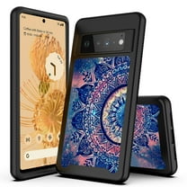 Google Pixel 6 Pro Case, Rosebono Hybrid Graphic Design Pattern Hard Back Pannel Cover Case For Google Pixel 6 Pro (Mandala)