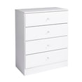 thumbnail image 3 of Home Square 4-Piece Set with 2 Nightstands Tall Chest & 4-Drawer Chest in White, 3 of 22