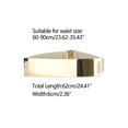 thumbnail image 4 of INSPIRE CHIC Women Metal Shiny Polished Gold Mirror Stretch Waist Dress Belts Apricot Metal width:6cm/2.36"(L), 4 of 5