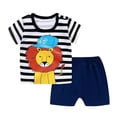 thumbnail image 1 of Conjunto de manga corta para niños Pantalones cortos de manga corta para bebés Ropa de verano para bebés Camiseta de algodón con cuello redondo, 1 of 6