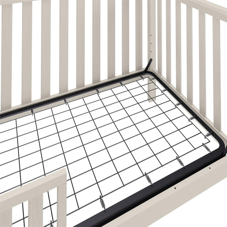 Baby Relax Hathaway 5 in 1 Convertible Wood Crib Rustic White
