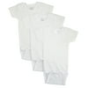 Bambini Short Sleeve White Bodysuits, 3pk (Baby Boys Or Baby Girls, Unisex)