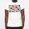 thumbnail image 3 of T Shirts for Men Pack,Short Sleeve Shirts for Women,Colorful Christmas Flower,4XL, 3 of 5