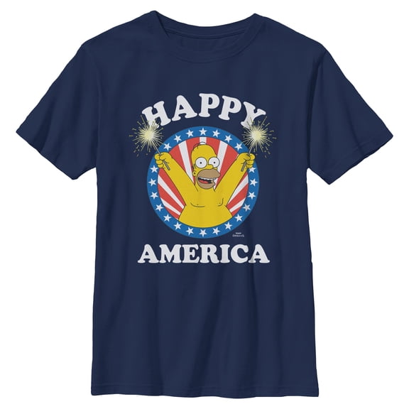Boys The Simpsons Happy and Festive Homer T Shirt