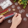 thumbnail image 3 of 30pcs Acrylic Thread Winding Boards Floss Bobbin Thread Organizer Card for Cross-Stitch Oval 35x28x3mm Hole: 5mm, 3 of 9
