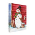 thumbnail image 2 of Trademark Fine Art 'Red Barn Snowman With Friends' Canvas Art by Melinda Hipsher, 2 of 3