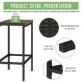 thumbnail image 5 of LAZZO 3 Pieces Outdoor  Bar Set, Patio Wicker Tiki Bar Set with Height Stools and Islander Tiki Bar for Garden, Dark Brown, 5 of 7