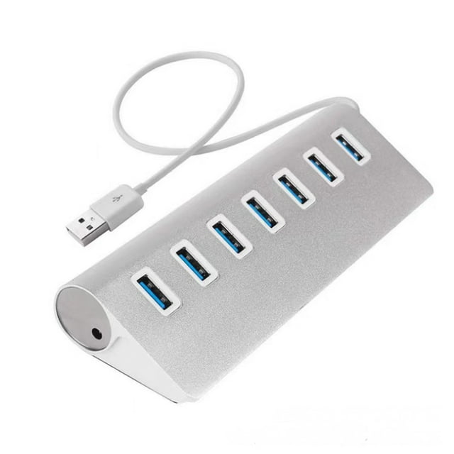 7-Port USB Hub Splitter USB 3.0 High Speed Hub for