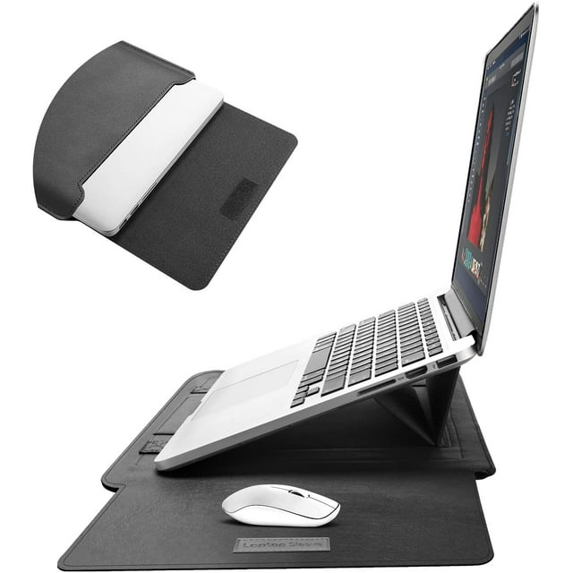 Housse pour Ordinateur Portable 13 Pouces avec Fonction Support, Compatible avec 13.3 2020 2019 2017 pour MacBook Air/Pro 13.5 Microsoft Surface Book 2 Surface Ordinateur Portable 3(Noir)