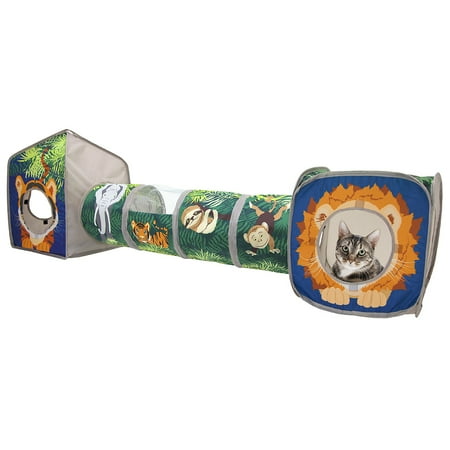 Kitty City Jungle Indoor Collapsible Tunnel Cube Cat Play Condo