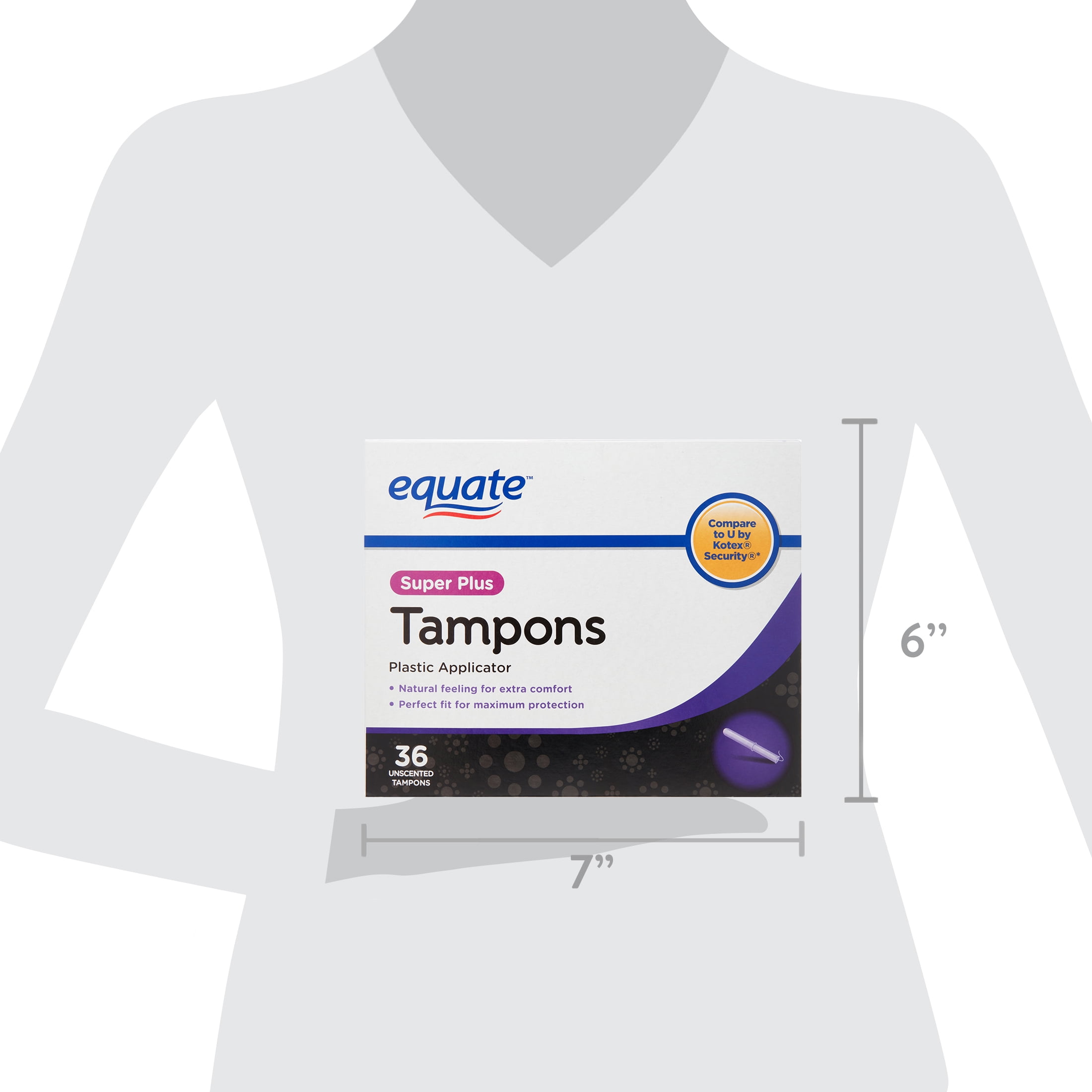 Equate Super Absorbency Unscented Tampons With Compact Plastic