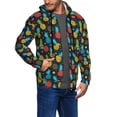 thumbnail image 2 of Kdxio Colorful Pineapple Print Men Hoodies Casual Hoodies for Men with Zip Pockets Full Zip Long Sleeve Sweatshirt Sports Hooded Jacket-Large, 2 of 5