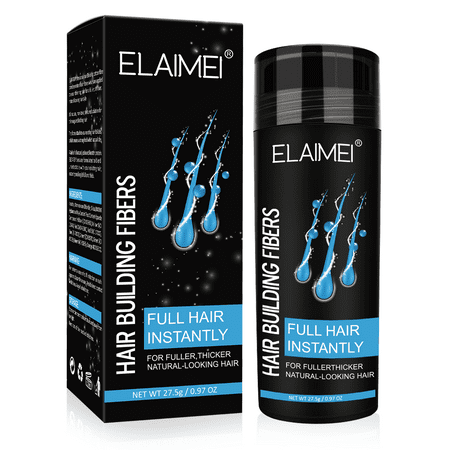 Elaimei Hair Building Fiber Hair Thickening Fibers, Dark Brown