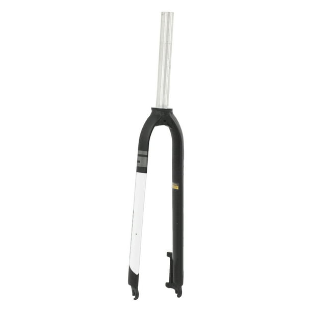 Fourche avant Velo Fourche VTT Pratique Rigide Facile a Installer pour Velo de Montagne Noir Blanc