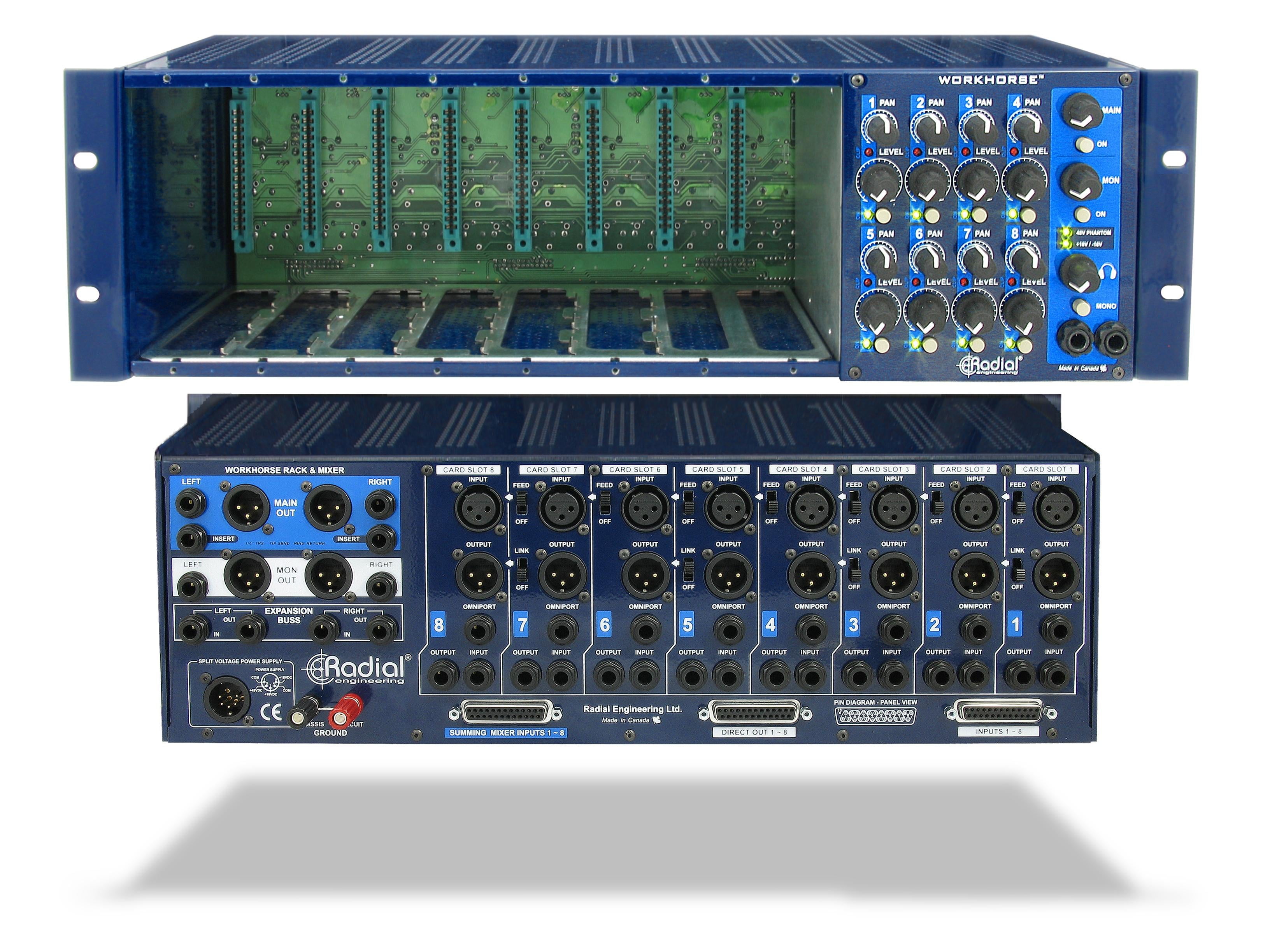 Radial Engineering Workhorse 500 Series Modular Rack and Radial Engineering Workhorse 500 Series Modular Rack and