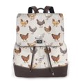 thumbnail image 1 of Disketp Various Chicken Mochila de Cuero para Mujer, Bolso de Espalda Antirrobo con Estilo para Viaje, Trabajo y Uso Diario, 1 of 4