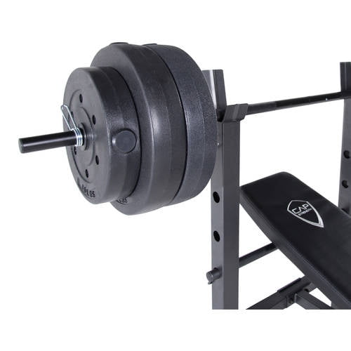 Cap Barbell Standard Bench With 100 Lb Weight Set Walmart Com