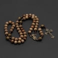 thumbnail image 3 of Rosario de intercesión de nuestro padre sagrado hecho a mano en madera de nogal, 3 of 5