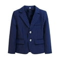 thumbnail image 2 of Bovxnpu Toddler Girl Boy Fall Outfits, Boys Blazer Long Sleeve Lapel Collar Open Front Casual Jacket with Pocket Dress Coat for Boys Girls Outfits 7-8 Years, 2 of 3