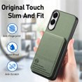 thumbnail image 6 of For Samsung Galaxy S25 Edge Wallet Phone Case,Twill Pattern Design,With Card Slots,Flip Premium PU Leather Magnetic Closure Kickstand Heavy Duty Protective Shockproof Rugged Phone Case,Green, 6 of 9