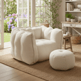 thumbnail image 2 of Homy Casa Lazy Sofa, Bean Bag Chair with Ottoman, Chenille  Lounge Chair for Adults, 2 of 7