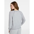 thumbnail image 4 of Joyspun Women's Cozy Lounge Collection Hacci Knit Long Sleeve Sleep Top, Sizes XS to 3X, 4 of 6