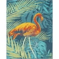 thumbnail image 2 of Unique Loom Outdoor Coastal Collection Area Rug - Flamingo (7' 10" x 10' Rectangle Multi/Teal), 2 of 9