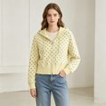 thumbnail image 2 of CONZONE Womens Polka Dot Hoodies Long Sleeve Zip Up Hooded Sweatshirts for Women Trendy Fall Winter Pullover Tops, 2 of 9