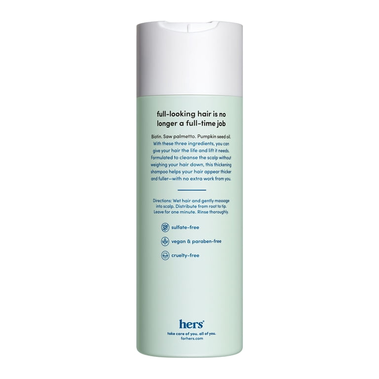 Hers Triple Threat Napa Rose Thickening Shampoo, Cleanses Scalp